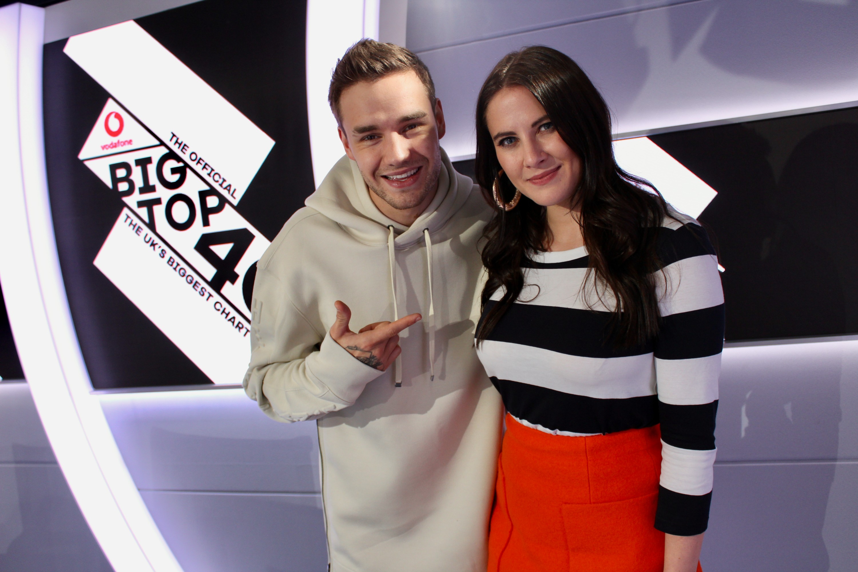 Liam Payne with Kat Shoob Vodafone Big Top 40