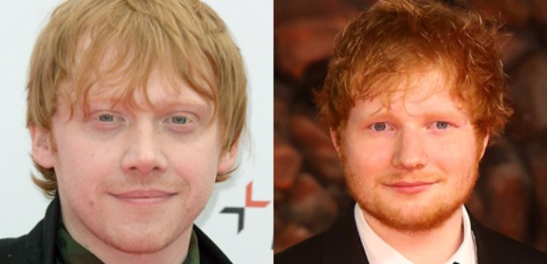 Rupert Grint & Ed Sheeran in suits