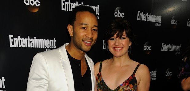 John Legend and Kelly Clarkson attend the "Enterta