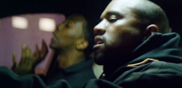 Kanye West and Desiigner in car